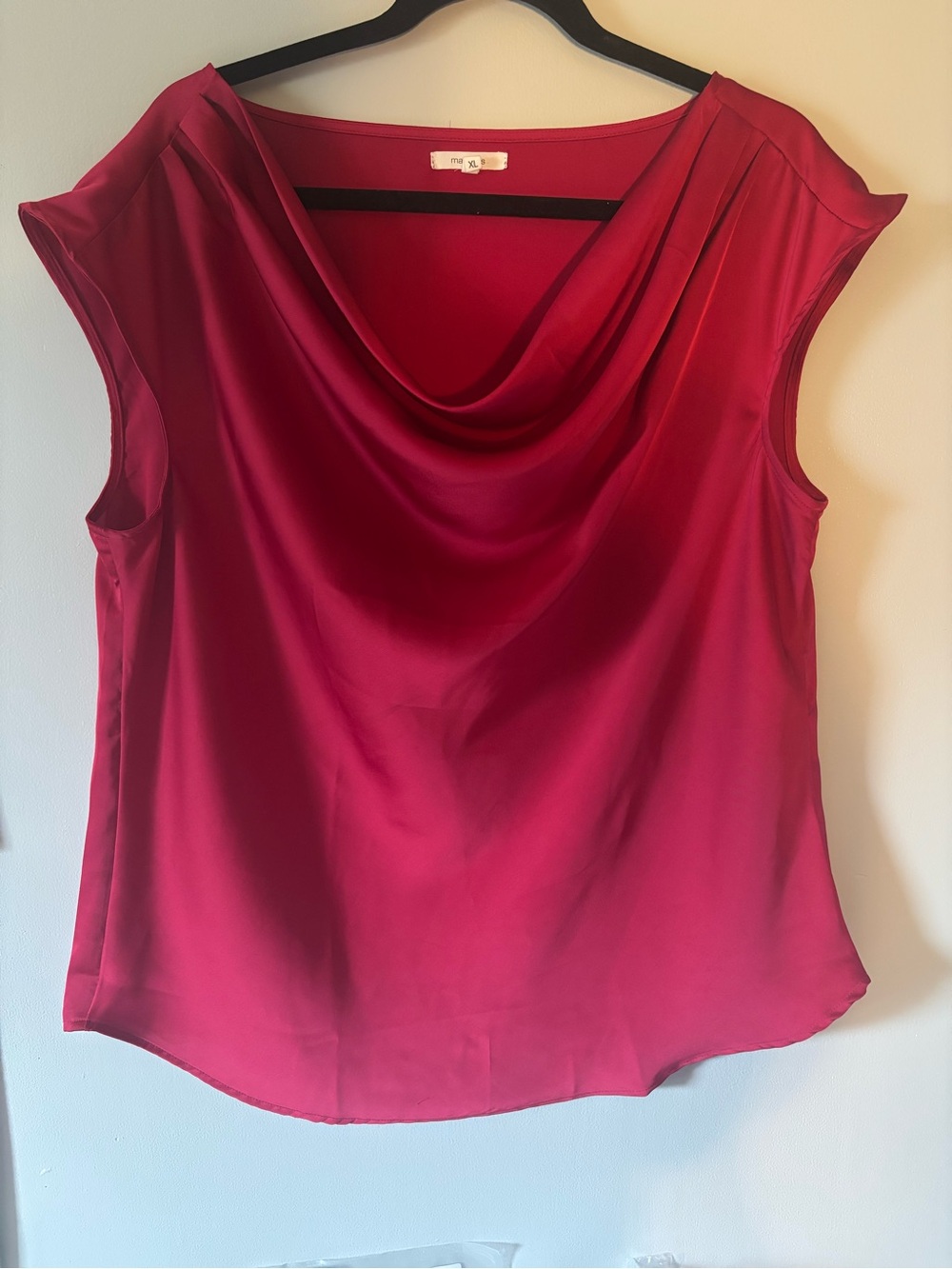 Maurice’s Women's Draped Neck Sleeveless Top - Red size XL